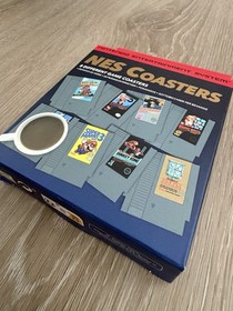 Nintendo NES Classic (8) Game Cartridge Coasters Super Mario Donkey Kong Zelda