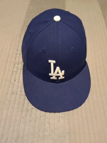 LA Los Angeles Dodgers Hat Cap Fitted 7 5/8 Navy  Blue New Era 59Fifty On Field 