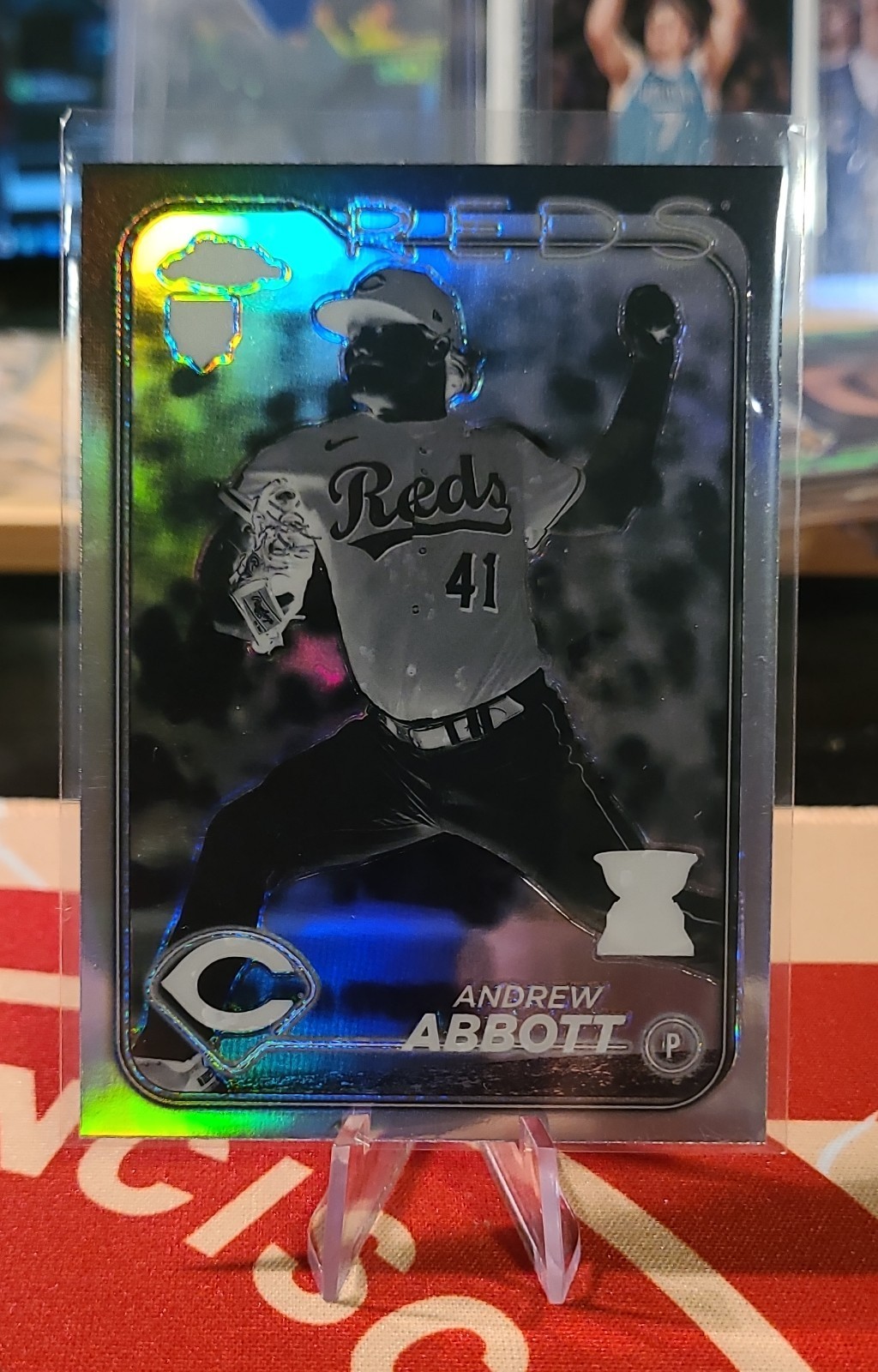 2024 Topps Chrome - Andrew Abbott #154 Negative Refractor (RC)