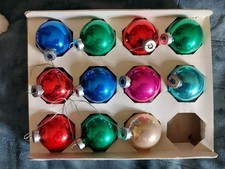 Shiny Brite Mfg By Coby Christmas Ornaments Vintage Made In USA Multicolor