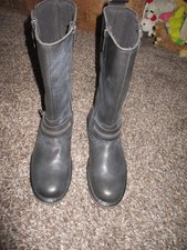 NEW Harley Davidson Black Leather 4 Zipper Boots Size 9 M USA 13