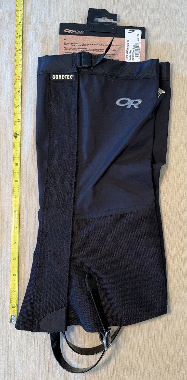 Outdoor Research Crocodile Gaiters Black Medium NWT
Opens in a new window or tab