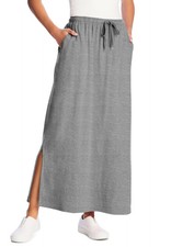 Woman Within Plus Size Sport Knit Side-Slit Skirt