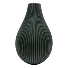 Pemberly Row Modern / Contemporary Onion Shape Ceramic Vase in Gray