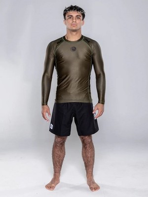Fuji Baseline 2.0 IBJJF Ranked BJJ LongSleeve LS Rashguard - Military Green