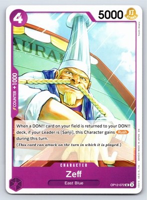 One Piece - OP12-072 - Zeff - UC - US Seller