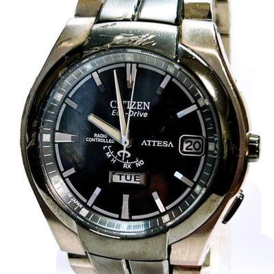 CITIZEN Attesa H106-T012124 Radio Controlled Black Dial Day-Date Watch