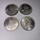 Lot of 4 Morgan Silver Dollars 1884-O 1885 1886 1887 High AU+ Better Co