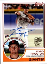 2023 Topps Archives #83FF-FP Ford Proctor Fan Favorites Autographs