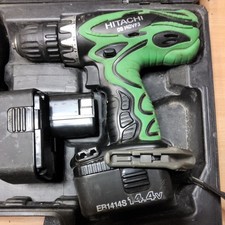 HITACHI DS 14DVF3 14.4v CORDLESS DRILL DRIVER 3 BATTERIES CHARGER WITH CASE
