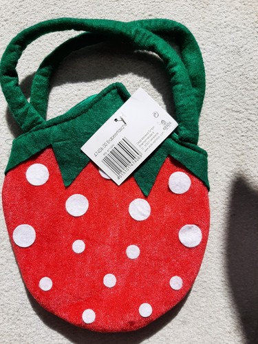 Fasching Erdbeer Tasche NEU Beutel Strawberry Kostüm Accessoire Karneval