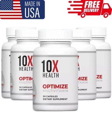 5 PACK 10X Health Optimize Methylated Multivitamin 90 Capsules for Men & Women