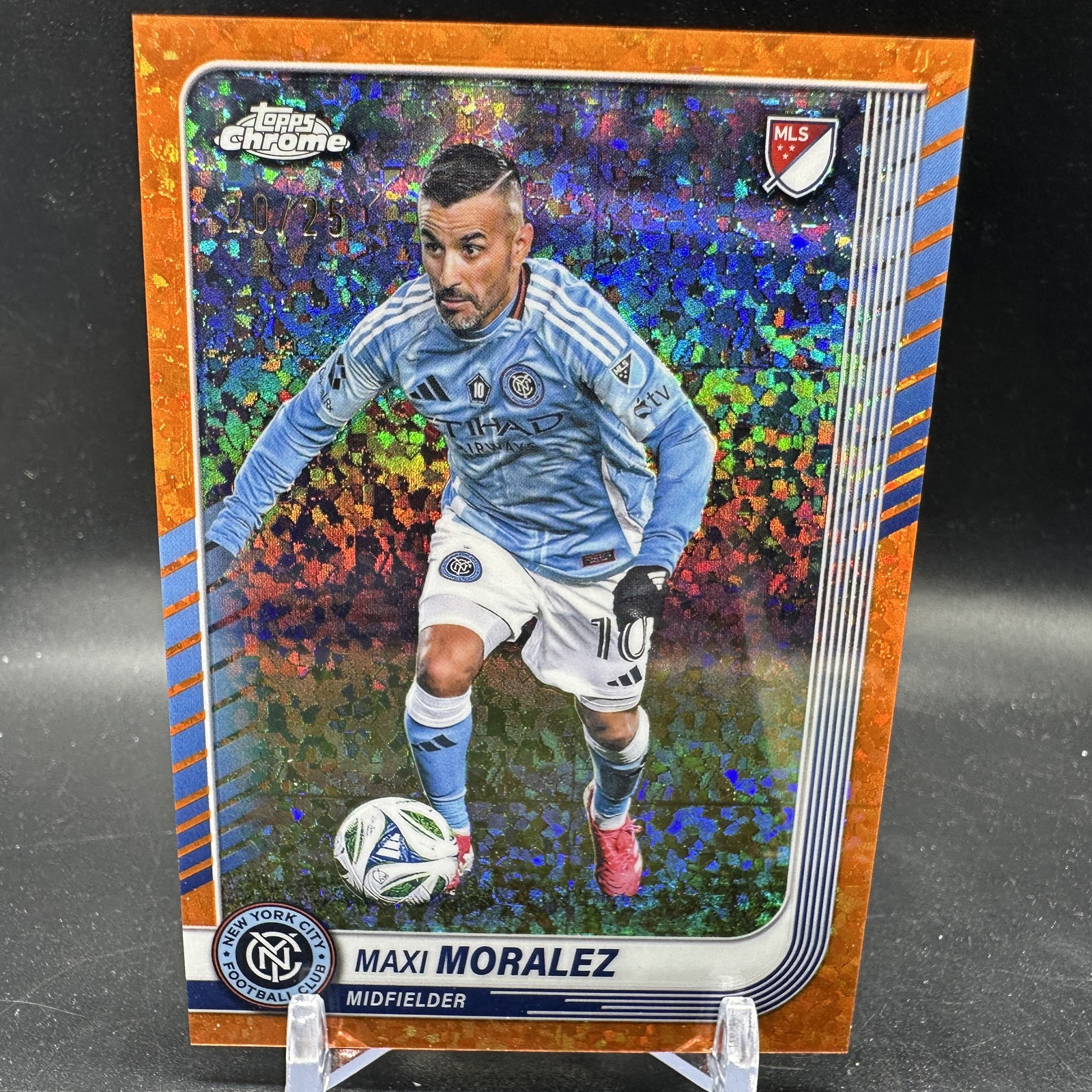MAXI MORALEZ Orange Mini Diamond /25 2025 Topps Chrome MLS #112 New York City FC