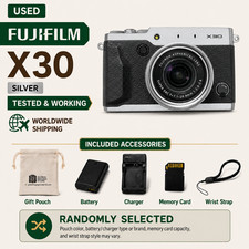 Fujifilm FinePix X30 12.0MP 4x Optical Zoom Compact Digital Camera silver SD