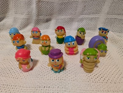 1980s Hasbro Playskool Glo Worms Glow Friends Lot of 12