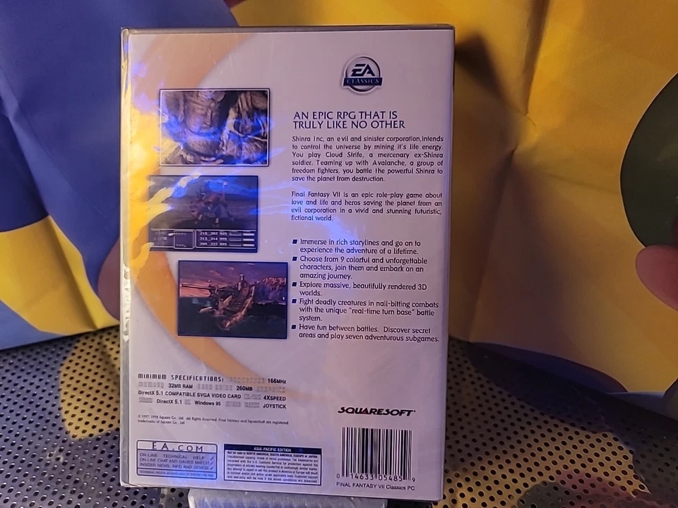 Final Fantasy VII (7) PC Game EA Classics 1997 Windows 95 (5-Discs) RARE READ - Image 2 of 4