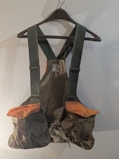 FILSON Vintage Blaze Orange & Tin Cloth  Strap Hunting Vest