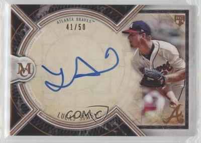 2018 Topps Museum Collection Archival Copper 41/50 Lucas Sims Rookie Auto RC s3g