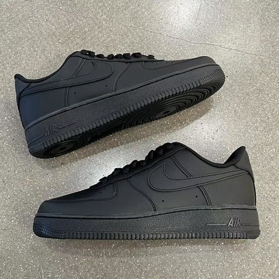 Nike Air Force 1 ''Triple Black'' Low Top Classic Sneakers US Men's Size