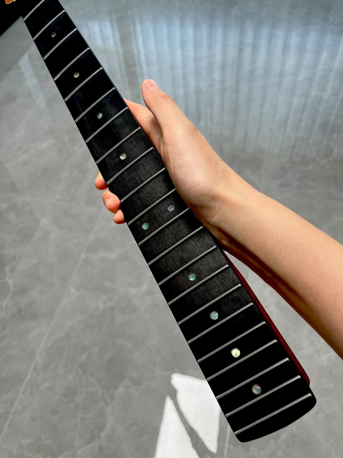 Tasti Jumbo in ebano inox per chitarra elettrica foto 3