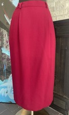 Vintage Talbots Wool Pink MIDI Pencil Straight Skirt Signed Size 4 Petites