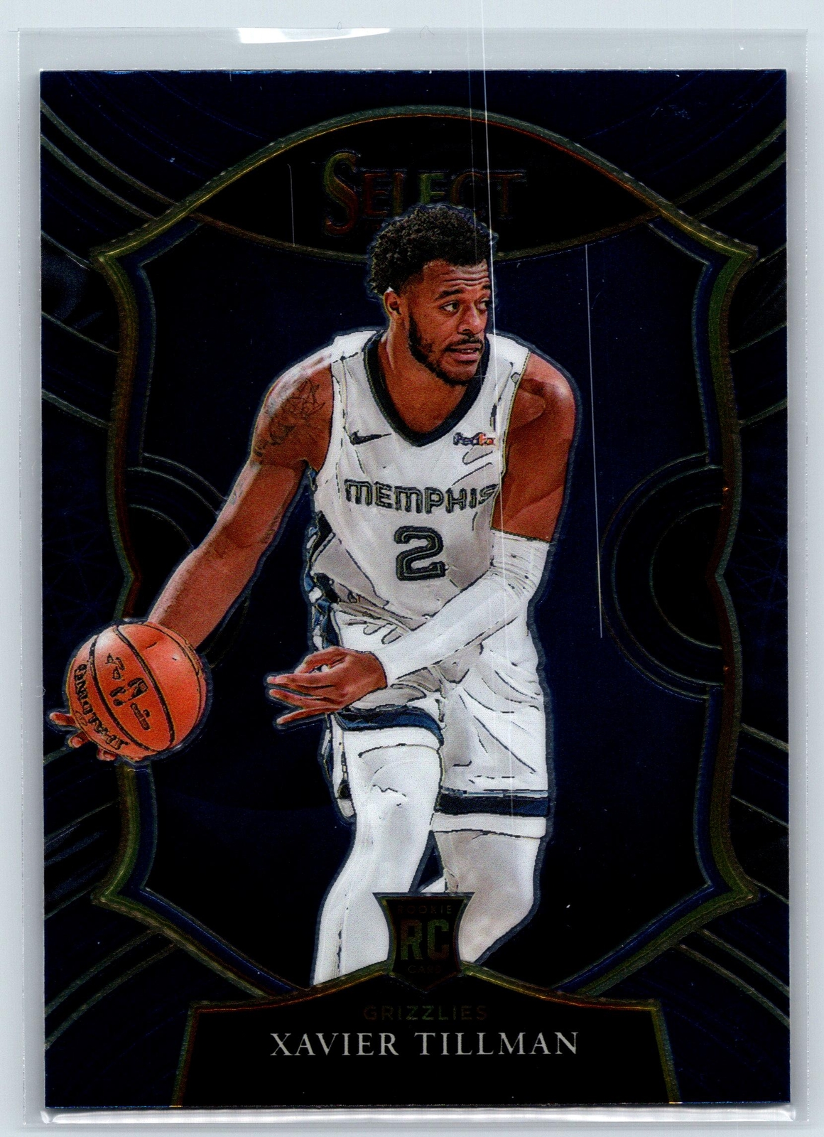 Xavier Tillman 2020-21 Panini Select Blue RC Memphis Grizzlies #95