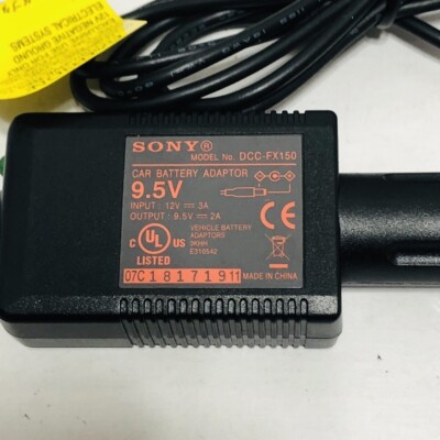 Genuine OEM SONY DCC-FX150 Portable DVD Player Car Charger DC