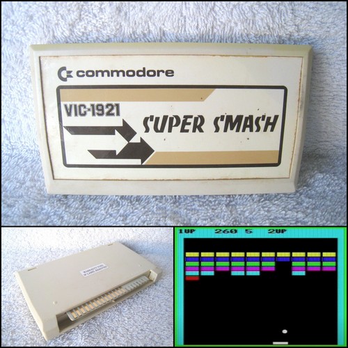 Commodore VIC-20 Video Game - SUPER SMASH VIC-1921 Cartridge (1982)