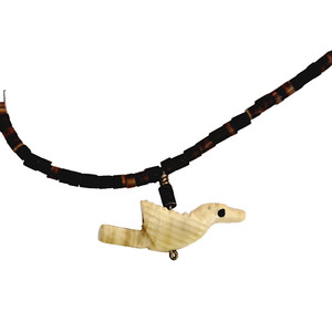 Vintage Fetish Anklet Shell Bird Beaded Southwestern Tribal Boho Jewelry 10.5"