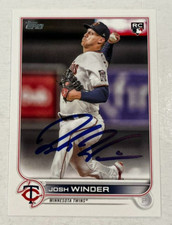 JOSH WINDER SIGNED 2022 TOPPS BASEBALL CARD AUTOGRAPH AUTO