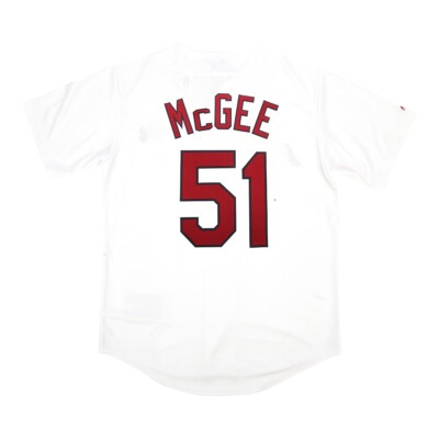 Majestic MLB Cardinals #51 McGee ユニフォーム Willie McGee Majestic St. Louis Cardinals Home White Jersey Men's