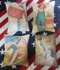 Primitive/Patriotic Farmhouse Bowl Fillers-Ornies-Cupboard Tucks-set of 4-Set #1