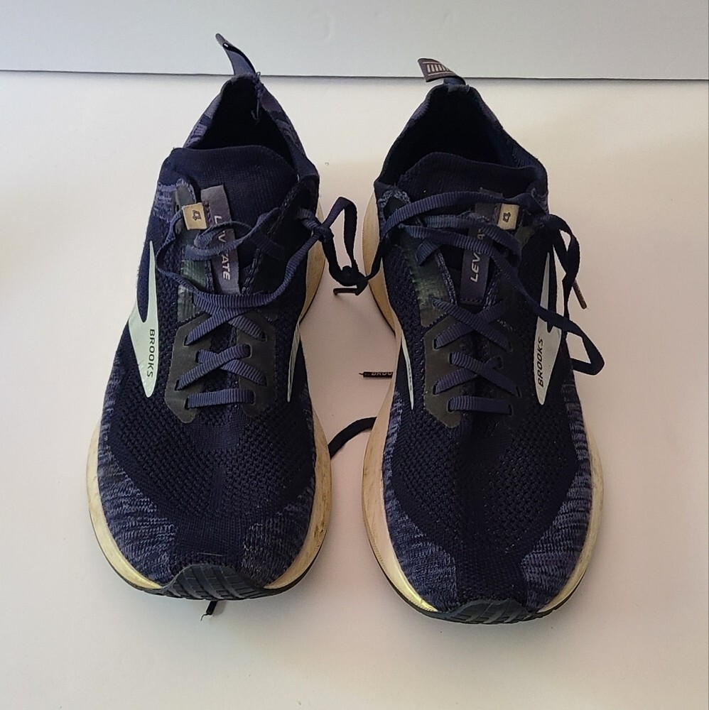 Brooks, Size 12, Lightly Used, Blue And White, Men\'s Levitate 4 Running Shoe Brooks Levitate 4 Running Walkimng Sneakers Blue White Shoes  main image 4