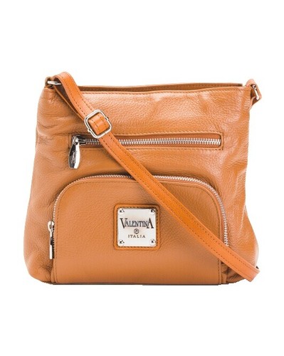 Valentina Italia Leather Convertible Backpack Sling Bag Purse Color: Ivory NWT Valentina Genuine Ivory / Tan Pebble Italian Leather  main image 3