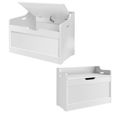 Kids Toy Box Storage Chest Play Room 2-in-1 Storage Trunk Bench w/Flip-up Lid