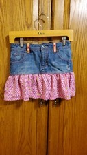 Disney Girls 12 Skort Halh Denim Half Multicolored 100 Cotton