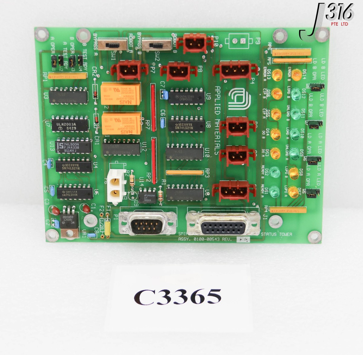 C3365 APPLIED MATERIALS PCB, SMIF-ASYST WIDE BODY W/ FLG TWR