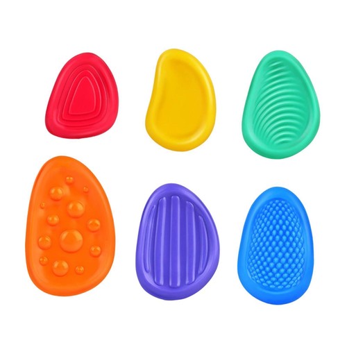 Lot De 6 Jouets Sensoriels Fidget Stones - Pierre Anti-stress, Silicone Doux, Pour Enfants Et Adultes (TDAH, Autisme, Anxiété)
