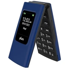 Plum Flipper LTE D280 Blue Flip Phone 4G LTE For use with TMobile