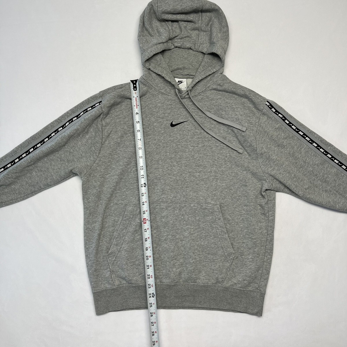 90s nike grey hoodie グレー パーカー ボックスシルエット Rare!!vintage 00s NIKE Center Logo Hoodie Embroidered