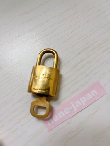 LOUIS VUITTON PadLock Lock & Key Brass Gold Authentic Number random JUNK Used - Video 1 of 1