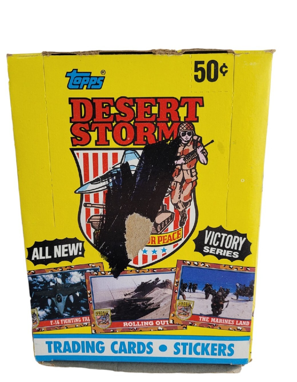 1991 Topps Desert Storm Trading Card 36ct Box W/ Rare Poster Victory