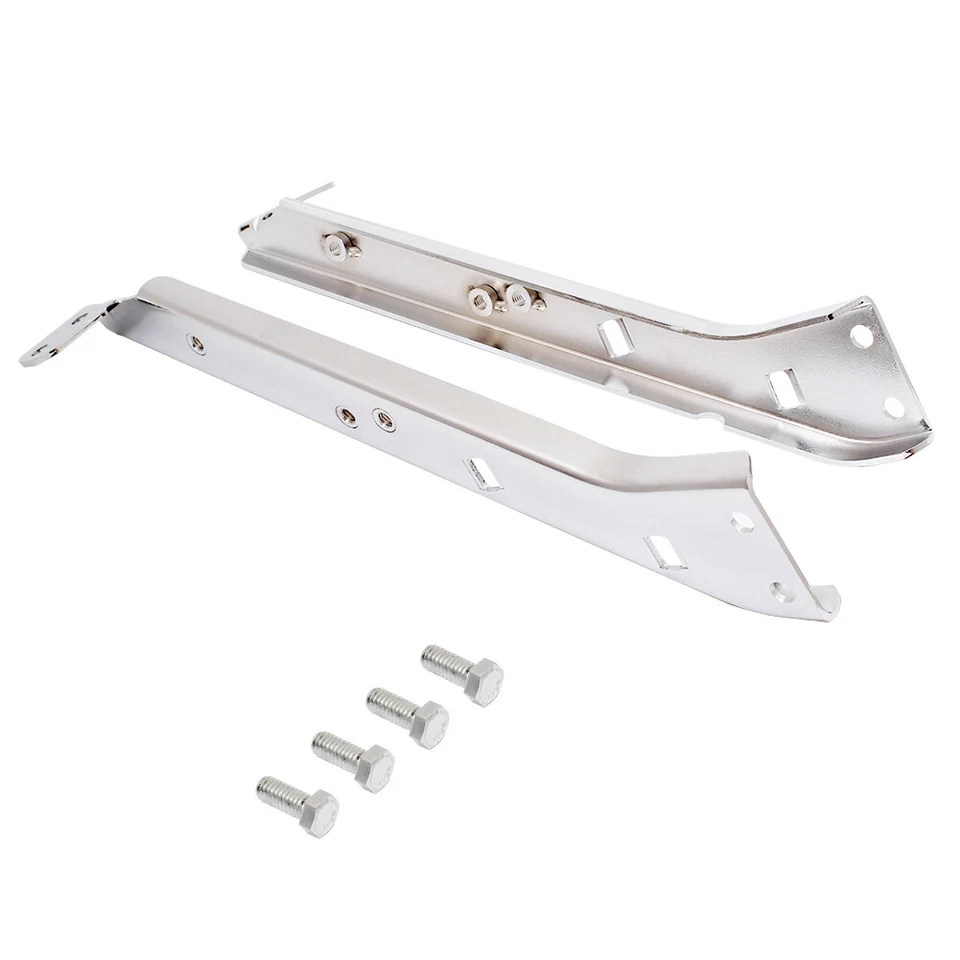 2 件镀铬鞍袋导轨支撑支架适用于 Harley Touring FLT FLHT 1985 - 2008 — 第 2/4 张图片