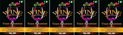 5X Weinhefe HIGH ALCOHOL YEAST &NUTRIENT 25L BULLDOG BREW Turbohefe Alkohol   
