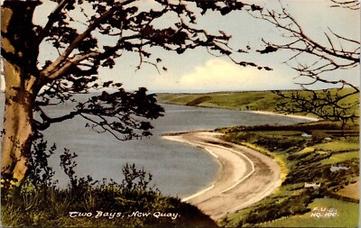 Two Bays New Quay Friths Series Wob Note Pm Postcard