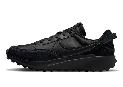 Nike Waffle Debut (Mens Size 11) Shoes DH9522 002 Triple Black - Picture 3 of 6