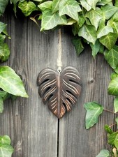 Dekohänger Blatt 17cm Monstera Garten Wanddeko Fensterdeko Holz Hänger Dekoblatt