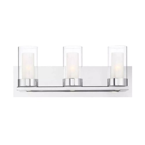Home Decorators Collection Samantha 19.5" 3-Light Chrome LED Vanity Light - Picture 2 of 4