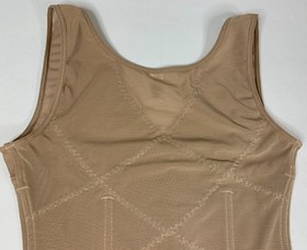 Kathy Ireland Intimates Beige Corset Bustier Sz XL Adjustable Boned Embroidered