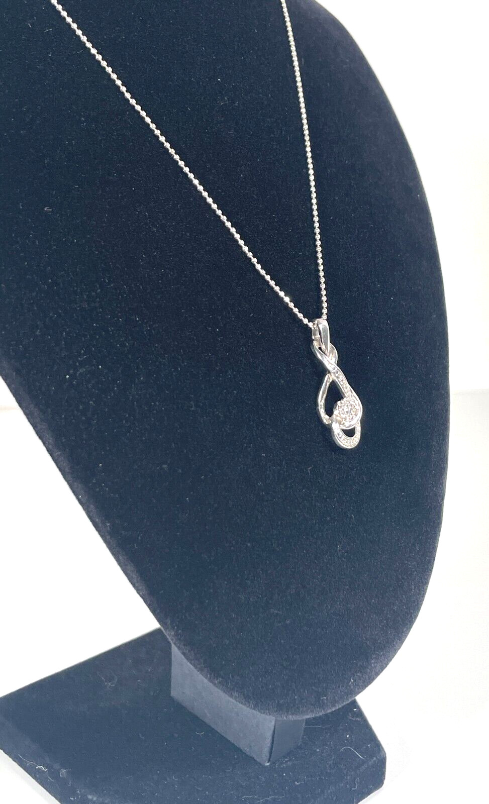 Interlocking Infinity Symbol with Diamond Chips S… - image 11